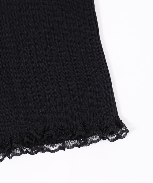 PHILLY(フィリー)の「【PHILLY】プチレースリブニットカーディガン(カーディガン/ボレロ・レディース・ブラック/ホワイト/ブルー・FREE)」の8枚目の写真