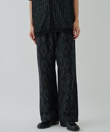 【superNova./スーパーノヴァ】Wide Utility trousers-Damask jacquard