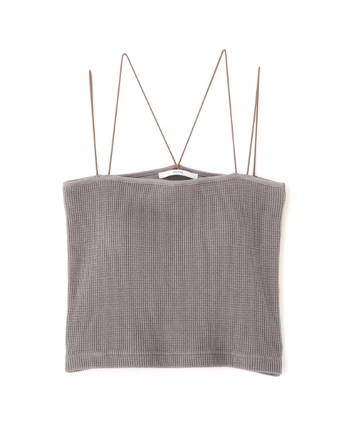 MECRE(メクル)の「ダブルストラップキャミソール(キャミソール・レディース・グレー/ブラック/ホワイト・FREE)」の3枚目の写真