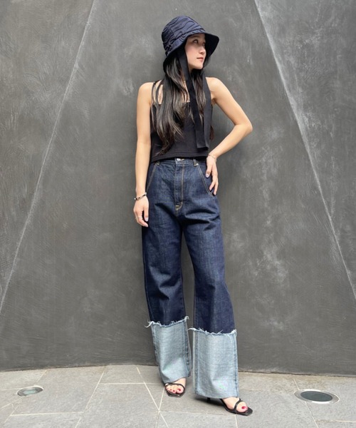 MECRE(メクル)の「ダブルストラップキャミソール(キャミソール・レディース・グレー/ブラック/ホワイト・FREE)」の8枚目の写真