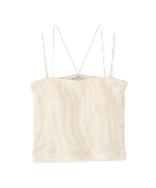 MECRE(メクル)の「ダブルストラップキャミソール(キャミソール・レディース・グレー/ブラック/ホワイト・FREE)」の11枚目の写真