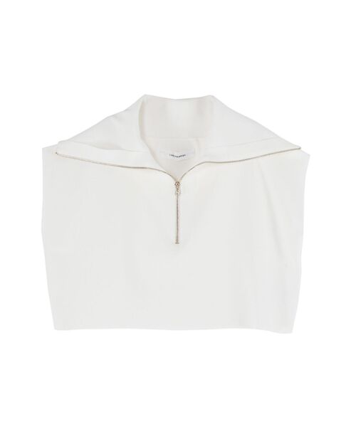 LAGUNAMOON（ラグナムーン）の「【WEB限定】ショートZIPニットプルオーバー（Tシャツ/カットソー・レディース・ホワイト/ブルー/ブラック・FREE）」の2枚目の写真