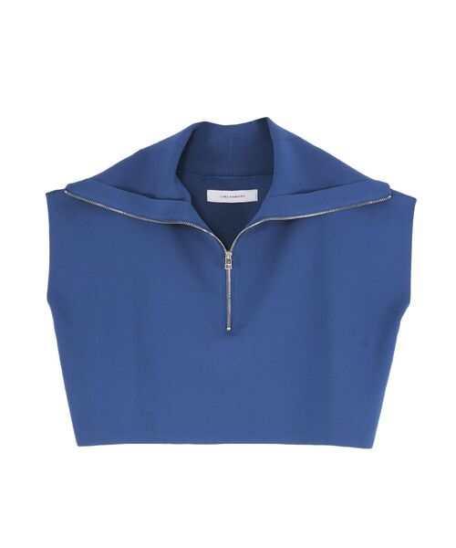 LAGUNAMOON（ラグナムーン）の「【WEB限定】ショートZIPニットプルオーバー（Tシャツ/カットソー・レディース・ホワイト/ブルー/ブラック・FREE）」の3枚目の写真