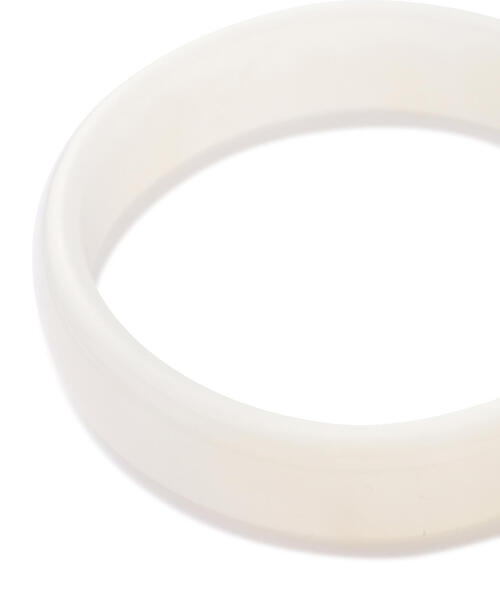 N.（N. Natural Beauty Basic）（エヌエヌナチュラルビューティーベーシック）の「マーブル細バングル（バングル/リストバンド・レディース・ホワイト/ブラウン・FREE）」の6枚目の写真