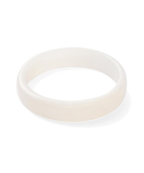 N.（N. Natural Beauty Basic）（エヌエヌナチュラルビューティーベーシック）の「マーブル細バングル（バングル/リストバンド・レディース・ホワイト/ブラウン・FREE）」の5枚目の写真