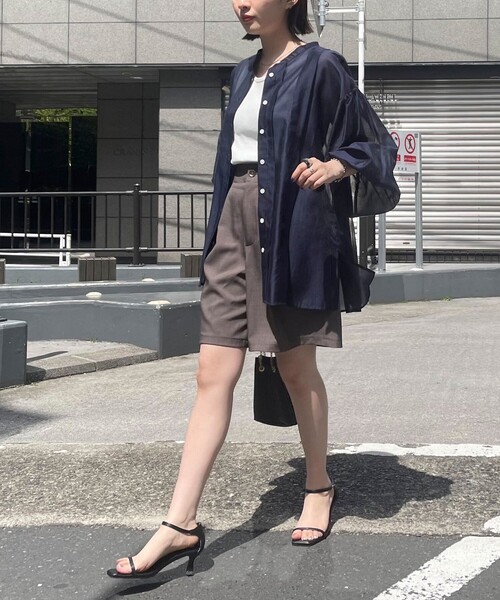 fredy emue（フレディエミュ）の「タックハーフパンツ（その他パンツ・レディース・ブラック/チャコールグレー・38/36）」の14枚目の写真