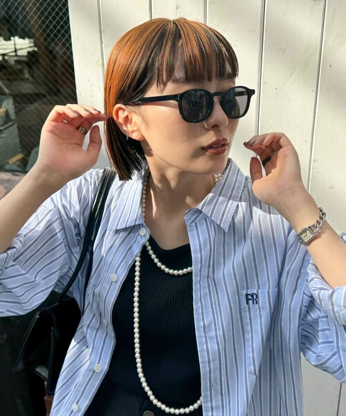 fredy emue（フレディエミュ）の「セルウェリントンサングラス（サングラス・レディース・グレイッシュベージュ/チャコールグレー/ベージュ・FREE）」の6枚目の写真