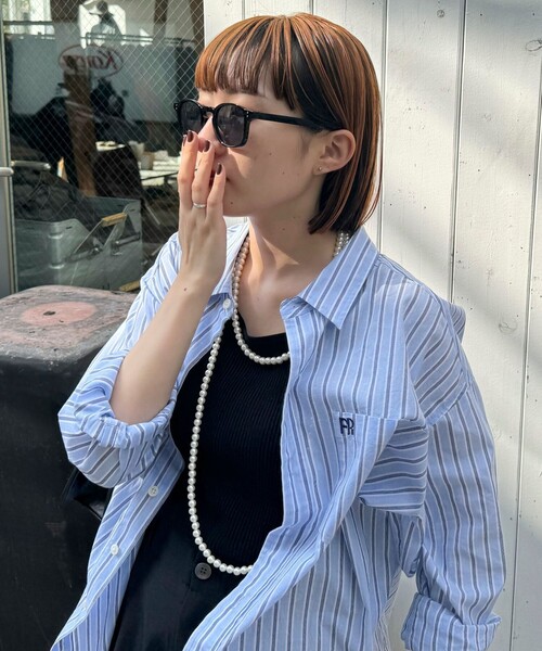 fredy emue（フレディエミュ）の「セルウェリントンサングラス（サングラス・レディース・グレイッシュベージュ/チャコールグレー/ベージュ・FREE）」の8枚目の写真