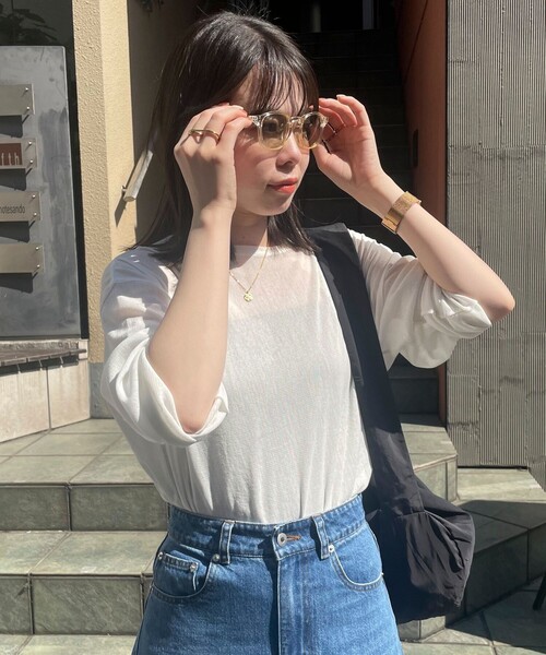 fredy emue（フレディエミュ）の「セルウェリントンサングラス（サングラス・レディース・グレイッシュベージュ/チャコールグレー/ベージュ・FREE）」の12枚目の写真