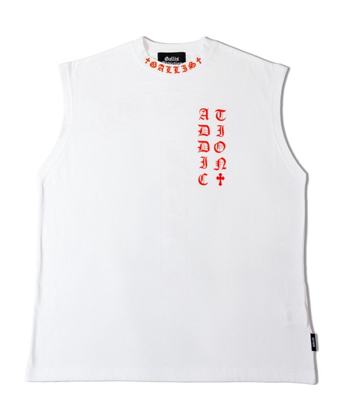 GALLIS ADDICTION(ガリスアディクション)の「GA O.E NO-SLEEVE(タンクトップ・メンズ・ホワイト/ブラック・FREE)」の12枚目の写真