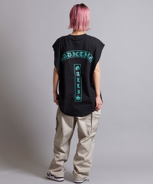 GALLIS ADDICTION(ガリスアディクション)の「GA O.E NO-SLEEVE(タンクトップ・メンズ・ホワイト/ブラック・FREE)」の20枚目の写真