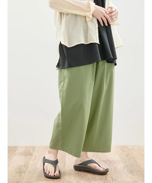 Samansa Mos2(サマンサ モスモス)の「【Lサイズ WEB限定】【マルチファンクション】ギャザーイージーパンツ(その他パンツ・レディース・ベージュ/チャコールグレー/ブルー/カーキ・M/L)」の3枚目の写真