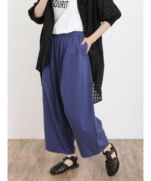 Samansa Mos2(サマンサ モスモス)の「【Lサイズ WEB限定】【マルチファンクション】ギャザーイージーパンツ(その他パンツ・レディース・ベージュ/チャコールグレー/ブルー/カーキ・M/L)」の4枚目の写真