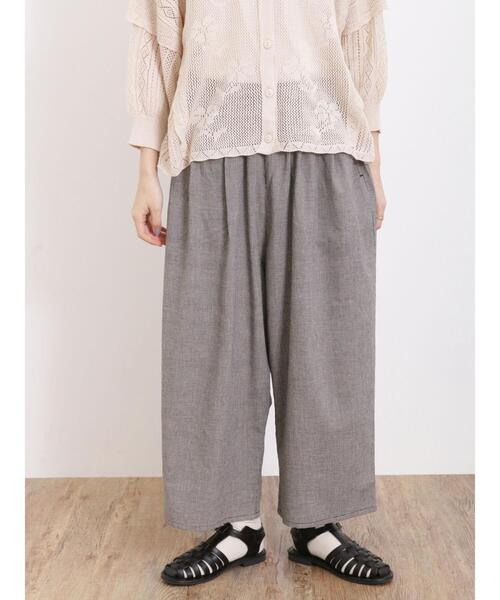 Samansa Mos2(サマンサ モスモス)の「【Lサイズ WEB限定】【マルチファンクション】ギャザーイージーパンツ(その他パンツ・レディース・ベージュ/チャコールグレー/ブルー/カーキ・M/L)」の5枚目の写真