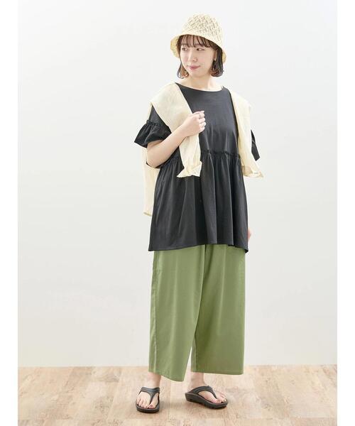 Samansa Mos2(サマンサ モスモス)の「【Lサイズ WEB限定】【マルチファンクション】ギャザーイージーパンツ(その他パンツ・レディース・ベージュ/チャコールグレー/ブルー/カーキ・M/L)」の17枚目の写真