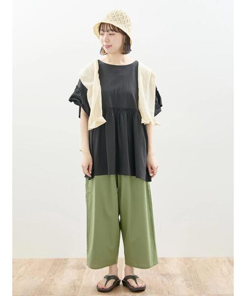 Samansa Mos2(サマンサ モスモス)の「【Lサイズ WEB限定】【マルチファンクション】ギャザーイージーパンツ(その他パンツ・レディース・ベージュ/チャコールグレー/ブルー/カーキ・M/L)」の19枚目の写真