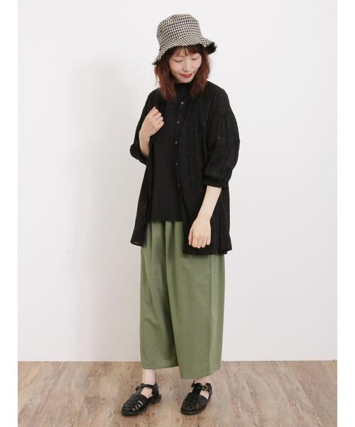 Samansa Mos2(サマンサ モスモス)の「【Lサイズ WEB限定】【マルチファンクション】ギャザーイージーパンツ(その他パンツ・レディース・ベージュ/チャコールグレー/ブルー/カーキ・M/L)」の21枚目の写真