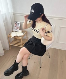 リボン刺繍襟付きニット【ZOZOTOWN限定アイテム】