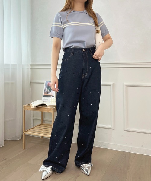 apres jour（アプレジュール）の「リボン刺繍襟付きニット【ZOZOTOWN限定アイテム】（ニット/セーター・レディース・アイボリー/ブルー/イエロー・フリー/X-LARGE）」の13枚目の写真