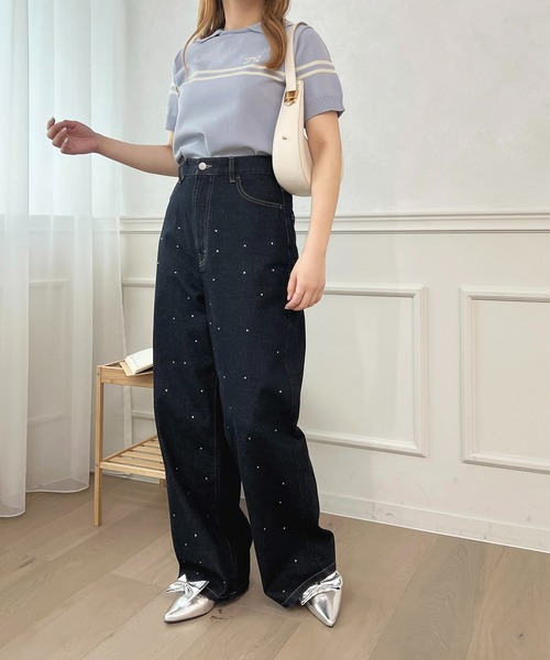 apres jour（アプレジュール）の「リボン刺繍襟付きニット【ZOZOTOWN限定アイテム】（ニット/セーター・レディース・アイボリー/ブルー/イエロー・フリー/X-LARGE）」の12枚目の写真