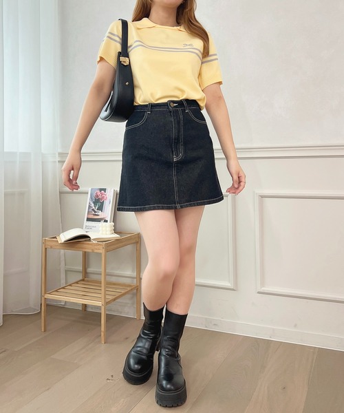 apres jour（アプレジュール）の「リボン刺繍襟付きニット【ZOZOTOWN限定アイテム】（ニット/セーター・レディース・アイボリー/ブルー/イエロー・フリー/X-LARGE）」の8枚目の写真