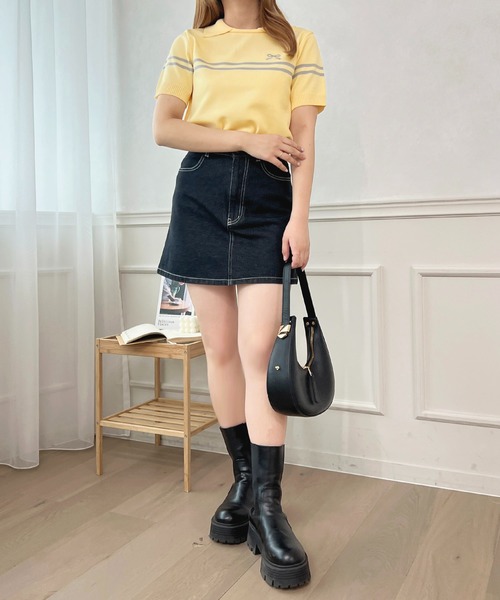 apres jour（アプレジュール）の「リボン刺繍襟付きニット【ZOZOTOWN限定アイテム】（ニット/セーター・レディース・アイボリー/ブルー/イエロー・フリー/X-LARGE）」の6枚目の写真