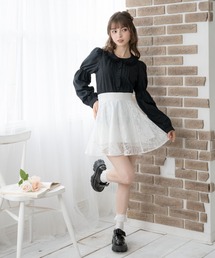 レースフレアミニスカート