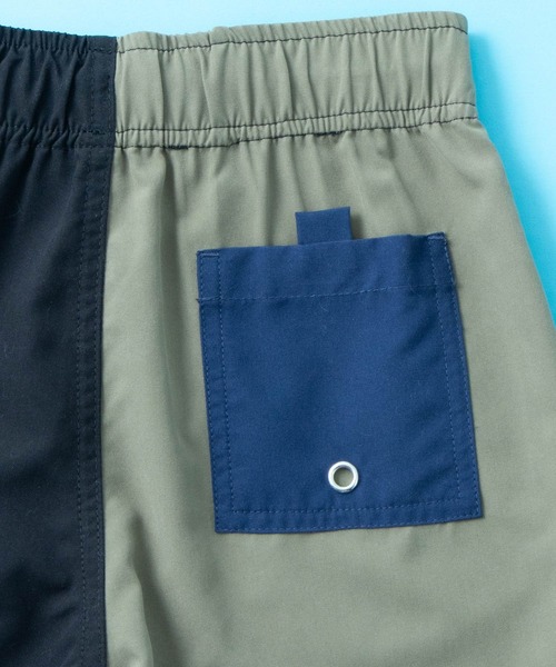 SHISKY(シスキー)の「SHISKY / シスキー 水陸両用 タフタ ワンポイント 無地カラーハーフパンツ キッズ(その他パンツ・キッズ・グリーン系/ブラック/カーキ/グリーン/グレー/カーキ系/ネイビー/パープル・150/140/130/120/160/110)」の14枚目の写真