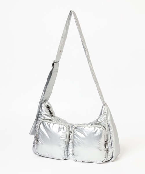 Heather（ヘザー）の「パファーポケットショルダーBAG　129715（ショルダーバッグ・レディース・シルバー/ブラック・ONE SIZE）」の12枚目の写真