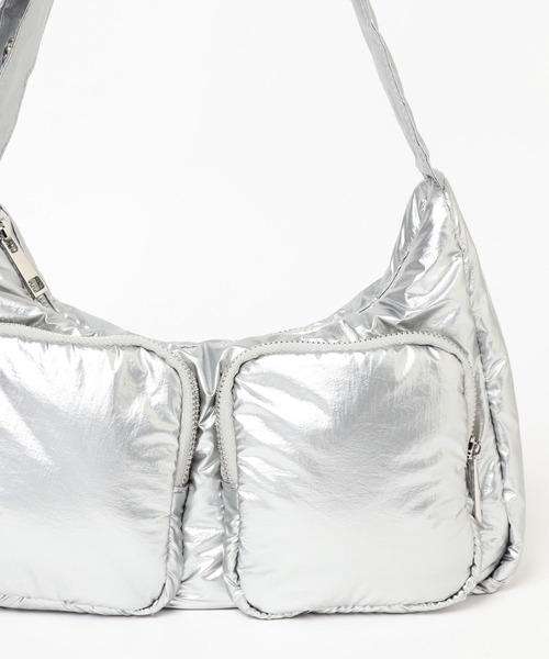Heather（ヘザー）の「パファーポケットショルダーBAG　129715（ショルダーバッグ・レディース・シルバー/ブラック・ONE SIZE）」の17枚目の写真