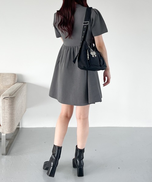 Heather（ヘザー）の「パファーポケットショルダーBAG　129715（ショルダーバッグ・レディース・シルバー/ブラック・ONE SIZE）」の6枚目の写真