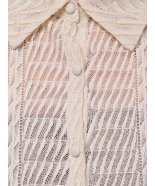 LAGUNAMOON（ラグナムーン）の「LADYシャツカラーレースワンピース（ドレス・レディース・ネイビー/ベージュ・MEDIUM/SMALL）」の18枚目の写真