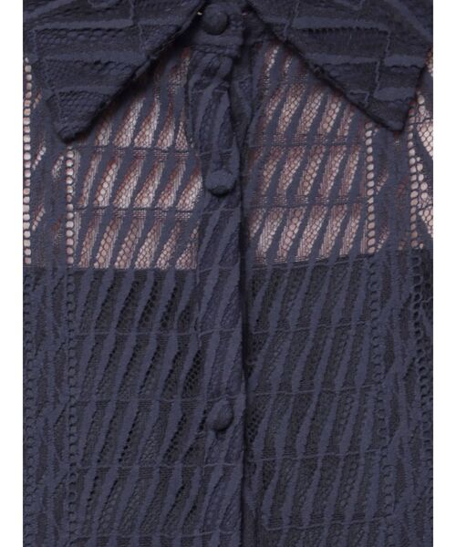 LAGUNAMOON（ラグナムーン）の「LADYシャツカラーレースワンピース（ドレス・レディース・ネイビー/ベージュ・MEDIUM/SMALL）」の19枚目の写真