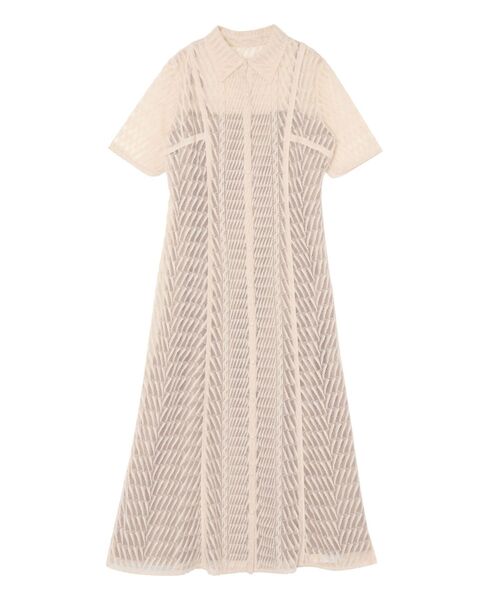 LAGUNAMOON（ラグナムーン）の「LADYシャツカラーレースワンピース（ドレス・レディース・ネイビー/ベージュ・MEDIUM/SMALL）」の20枚目の写真