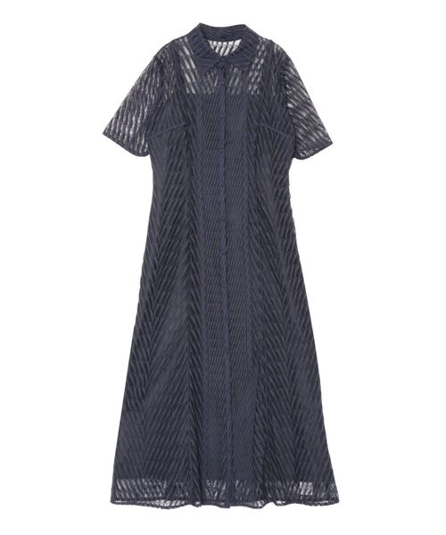 LAGUNAMOON（ラグナムーン）の「LADYシャツカラーレースワンピース（ドレス・レディース・ネイビー/ベージュ・MEDIUM/SMALL）」の21枚目の写真