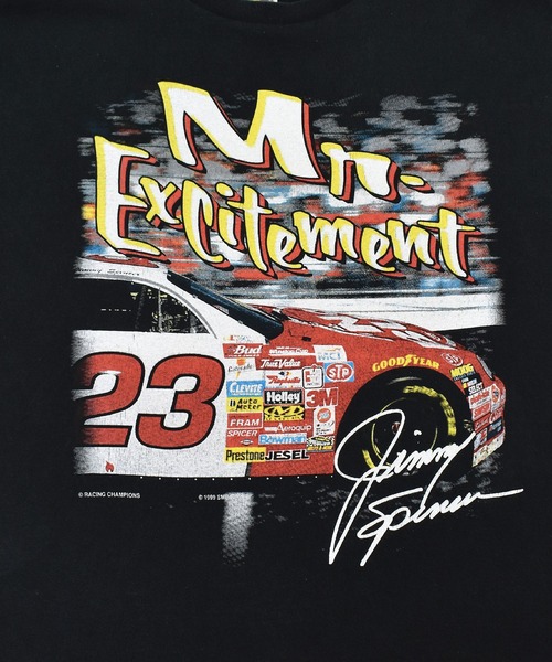VINTAGE（ヴィンテージ）の「【ヴィンテージ古着】90's レーシングプリントTシャツ Mr. Excitement 両面プリント（Tシャツ/カットソー・メンズ・ブラック・X-LARGE）」の3枚目の写真