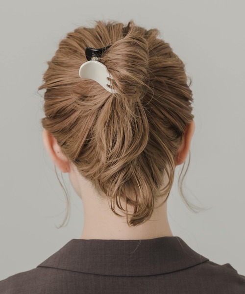 SMELLY（スメリー）の「『WEB限定』バイカラージュシバンス（バレッタ/ヘアクリップ・レディース・ブラック系その他・-）」の3枚目の写真