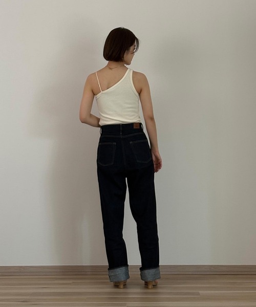 カップ付きワンショルダータンクトップ（タンクトップ）｜OUR