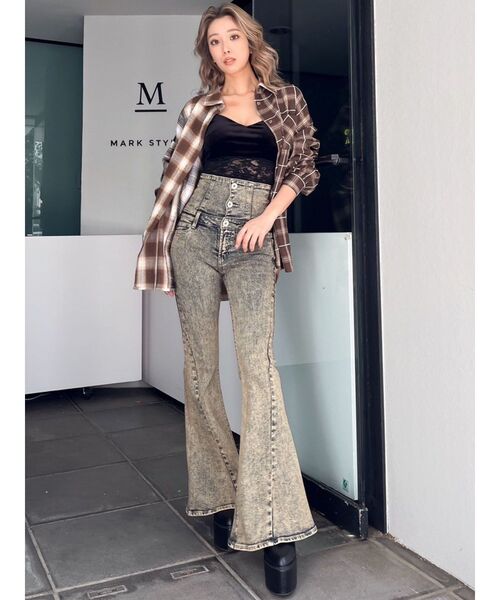 GYDA（ジェイダ）の「MANY MIX CHECKシャツ（シャツ/ブラウス・レディース・ブラウン/ブラック・FREE）」の14枚目の写真