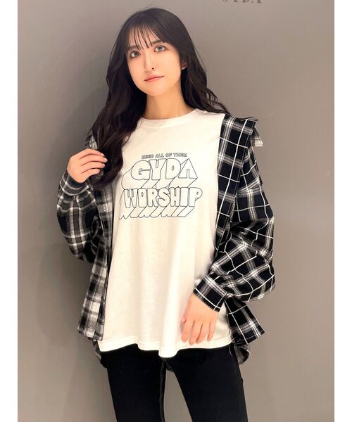 GYDA（ジェイダ）の「MANY MIX CHECKシャツ（シャツ/ブラウス・レディース・ブラウン/ブラック・FREE）」の16枚目の写真