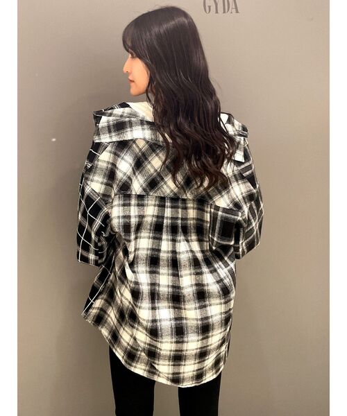 GYDA（ジェイダ）の「MANY MIX CHECKシャツ（シャツ/ブラウス・レディース・ブラウン/ブラック・FREE）」の18枚目の写真