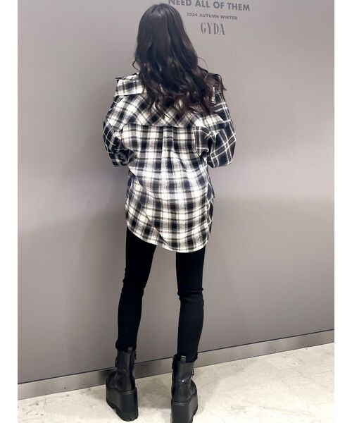 GYDA（ジェイダ）の「MANY MIX CHECKシャツ（シャツ/ブラウス・レディース・ブラウン/ブラック・FREE）」の21枚目の写真