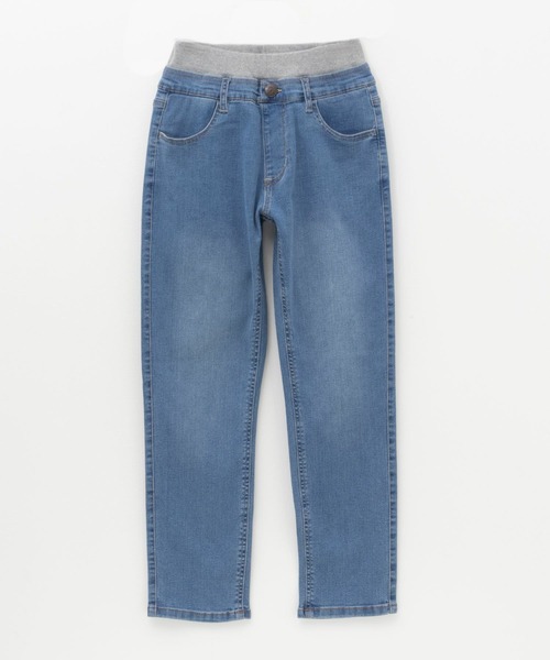 NAVY(ネイビー)の「【 キッズ ボーイズ 】NAVY ストレッチ ストレート デニム ウエストリブパンツ のびるモン(デニムパンツ・キッズ・ブルー/サックスブルー/ネイビー・130/120/160/150/140/110)」の2枚目の写真