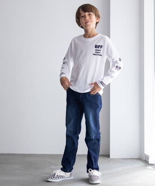 NAVY(ネイビー)の「【 キッズ ボーイズ 】NAVY ストレッチ ストレート デニム ウエストリブパンツ のびるモン(デニムパンツ・キッズ・ブルー/サックスブルー/ネイビー・130/120/160/150/140/110)」の10枚目の写真