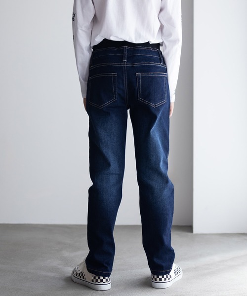 NAVY(ネイビー)の「【 キッズ ボーイズ 】NAVY ストレッチ ストレート デニム ウエストリブパンツ のびるモン(デニムパンツ・キッズ・ブルー/サックスブルー/ネイビー・130/120/160/150/140/110)」の6枚目の写真