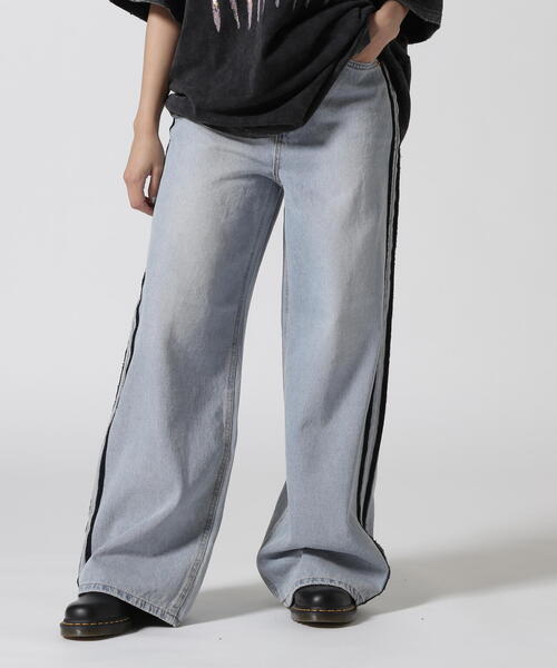 セール】SISseoul/エスアイエスソウル/ラインデニム（デニムパンツ  