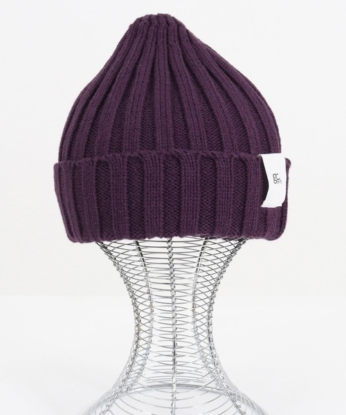 mko12128- Compact embroidery design beanie ニット帽（ニット