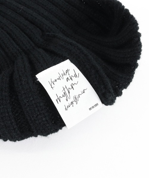 mko12128- Compact embroidery design beanie ニット帽（ニット