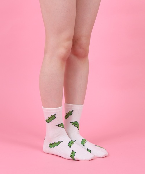 PUNYUS（プニュズ）の「フード総柄ソックス(NINJIN EDAMAME LEMON)（ソックス/靴下・レディース・その他1/その他2/その他3・FREE）」の4枚目の写真