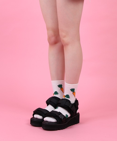 PUNYUS（プニュズ）の「フード総柄ソックス(NINJIN EDAMAME LEMON)（ソックス/靴下・レディース・その他1/その他2/その他3・FREE）」の6枚目の写真